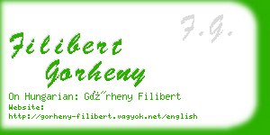 filibert gorheny business card